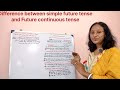 Difference between simple future tense and future continuous tense.
