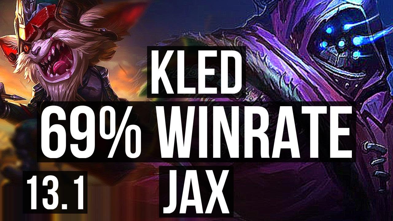 KLED JAX (TOP) | 12/0/9, 69% winrate, Legendary, 1.1M mastery | KR Master | 13.1 - YouTube