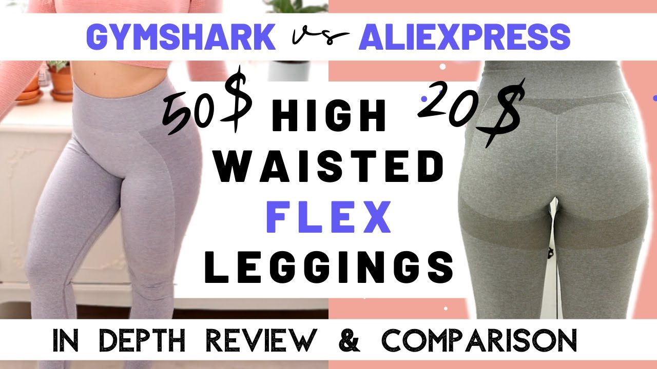Gymshark vs Aliexpress - High Waisted Flex Leggings dupes