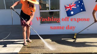 How to do exposed concrete finish