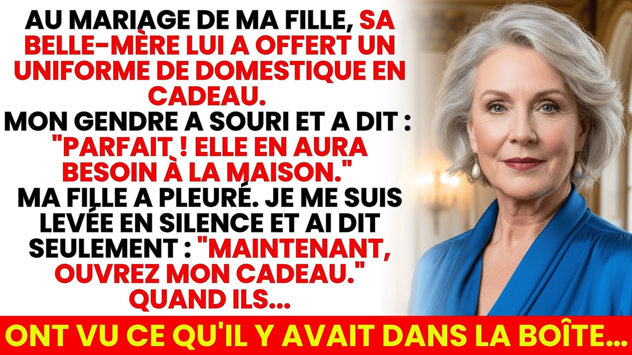 Au Mariage, La Belle-Mère De Ma Fille Lui A Offert Un Uniforme De Domestique… Mais Mon Cadeau, Lui…