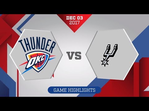 San Antonio Spurs vs. Oklahoma City Thunder - December 3, 2017