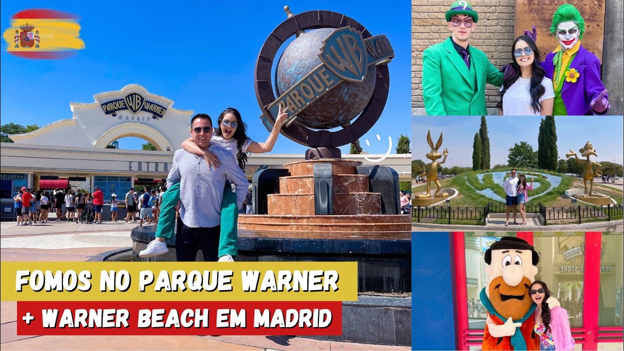 FOMOS NO PARQUE WARNER EM MADRID + WARNER BEACH | Carolina Ferreira
