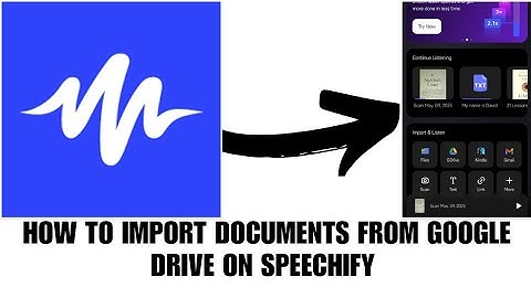 How to import documents from Google drive on Speechify
