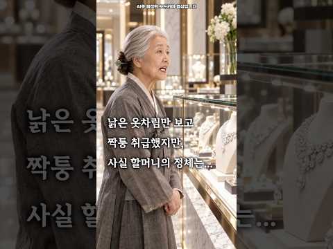 낡은 옷차림만 보고 <strong>짝퉁</strong> 취급했지만 사실 할머니의 정체는... #시니어드라마 #숏드라마 #반전 #살림스타
