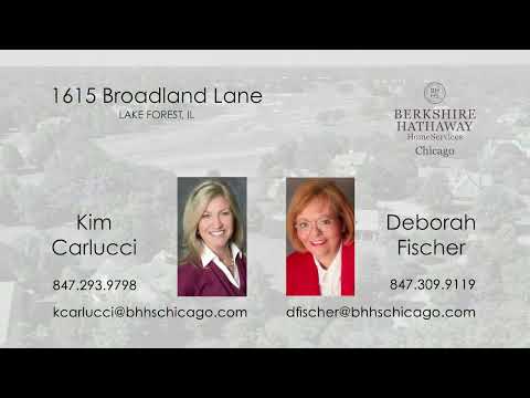 1615 Broadland Lane, Lake Forest, IL home video tour