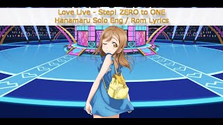 Step Zero To One hanamaru Solo  Engrom Colorcoded S  Aqours