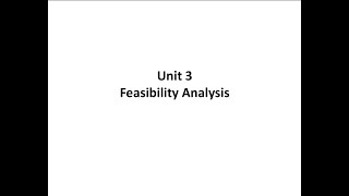 Feasibility Analysis - (Unit-3,BBA) Slides
