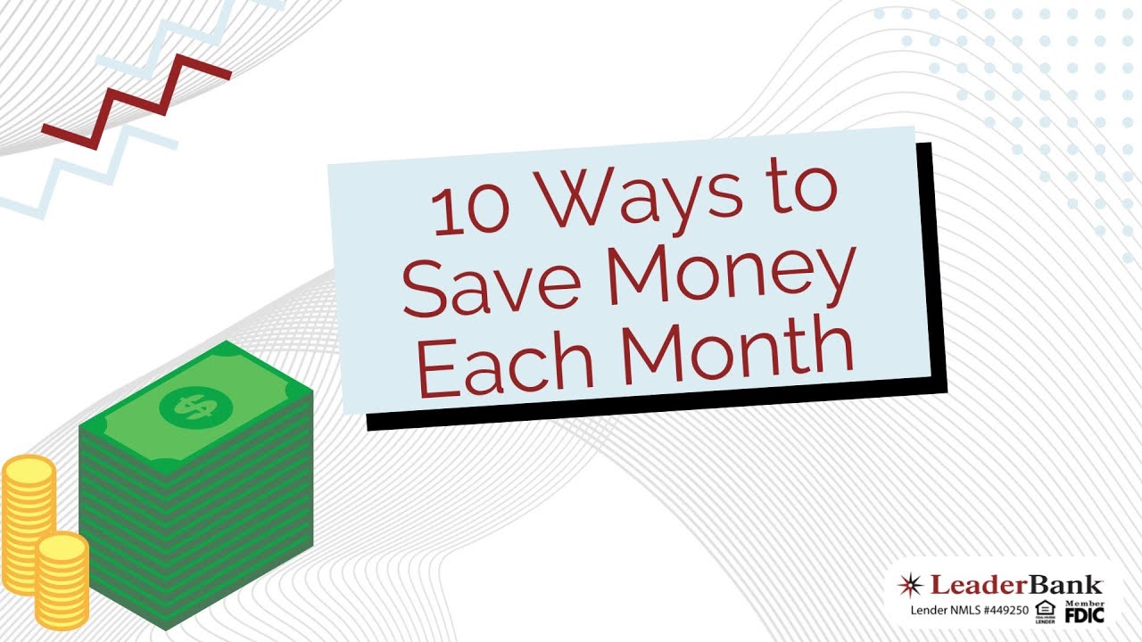 10 Ways to Save Money Each Month - YouTube