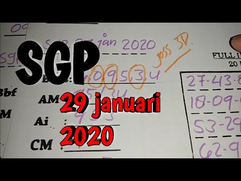  RUMUS  ANGKA TOGEL  SGP RABU 29 JANUARI 2020  JOSSS YouTube