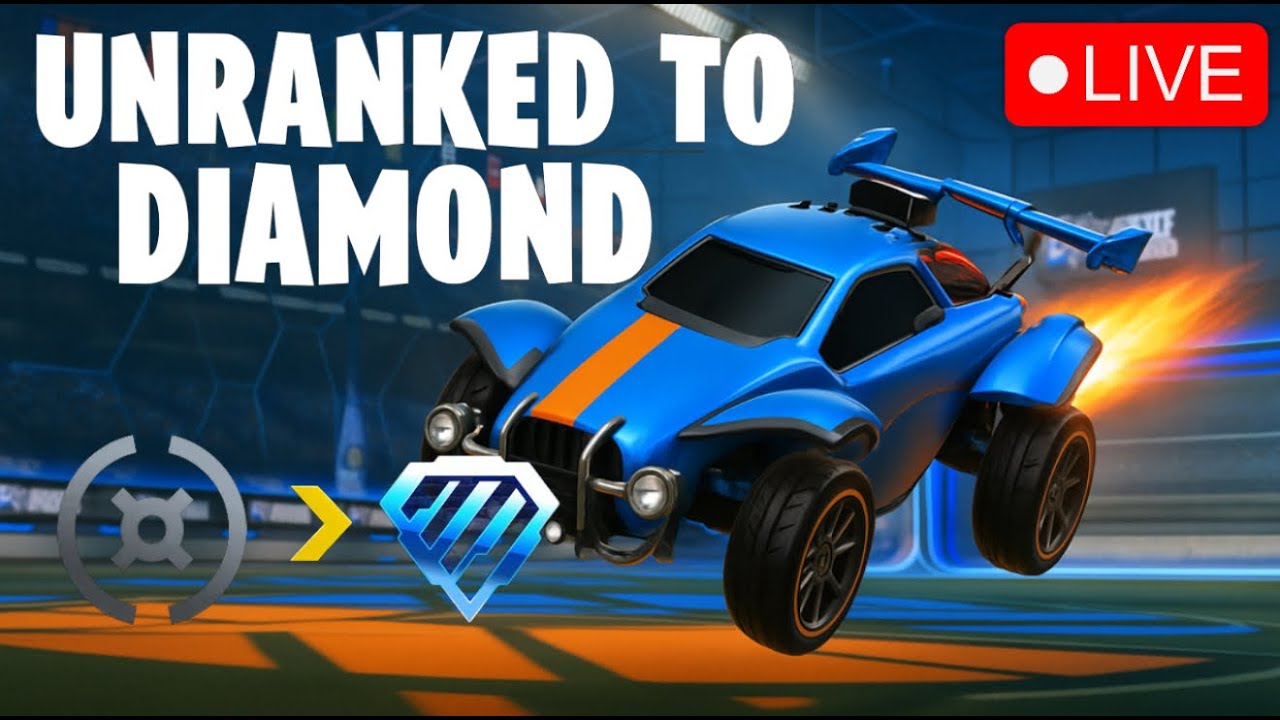 🔴Road to Diamond LIVE! Starting from Unranked | Rocket League Ranked ...