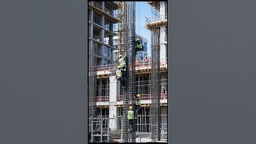 worker fell while installing iron frame #construction #fail