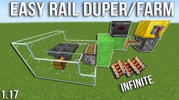 Easy Rail Duper/Farm Minecraft 1.17+ (Tutorial)