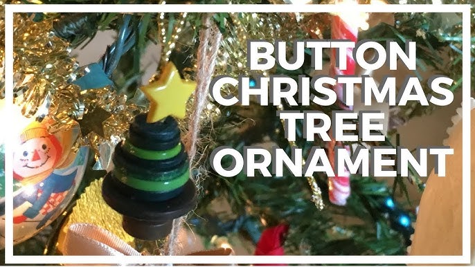 Cute DIY Button Christmas Tree Ornament - Hands On As We Grow®