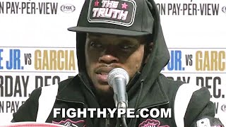 ERROL SPENCE REACTS TO CRAWFORD WATCHING HIM BEAT DANNY GARCIA RINGSIDE; TELLS HIM LIVE UP TO WORDS