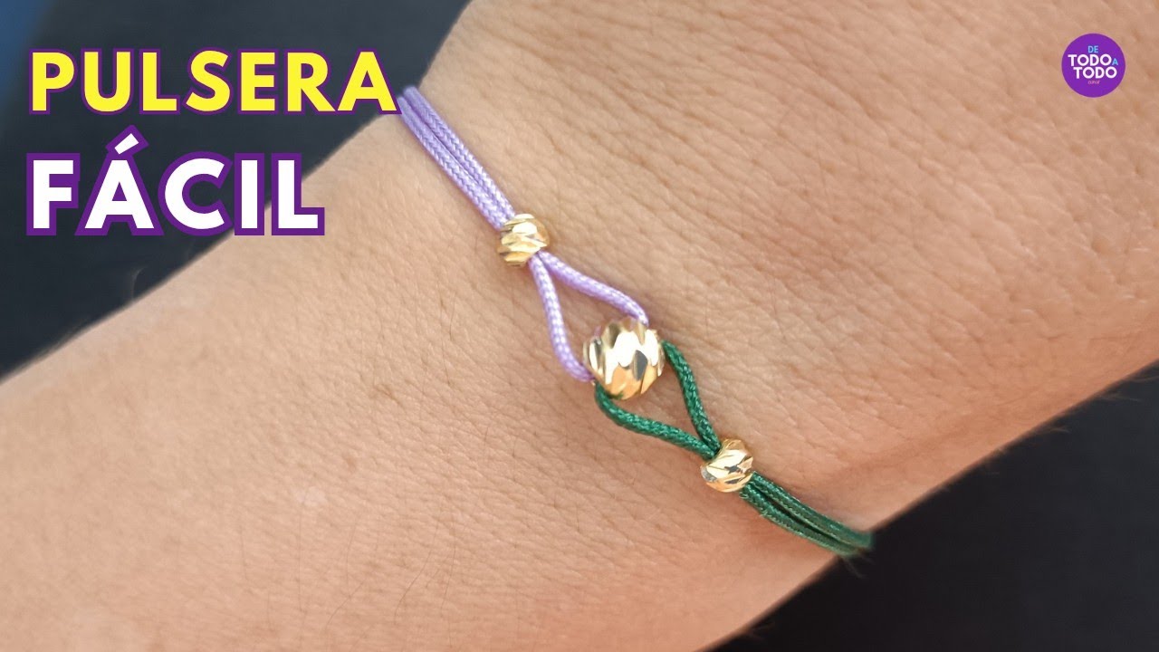 👉Pulsera de Hilo FÁCIL de hacer, paso a paso. 