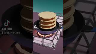 36 days of type. P - pancakes  #blender3d #36daysoftype #artwork #animation #creativity