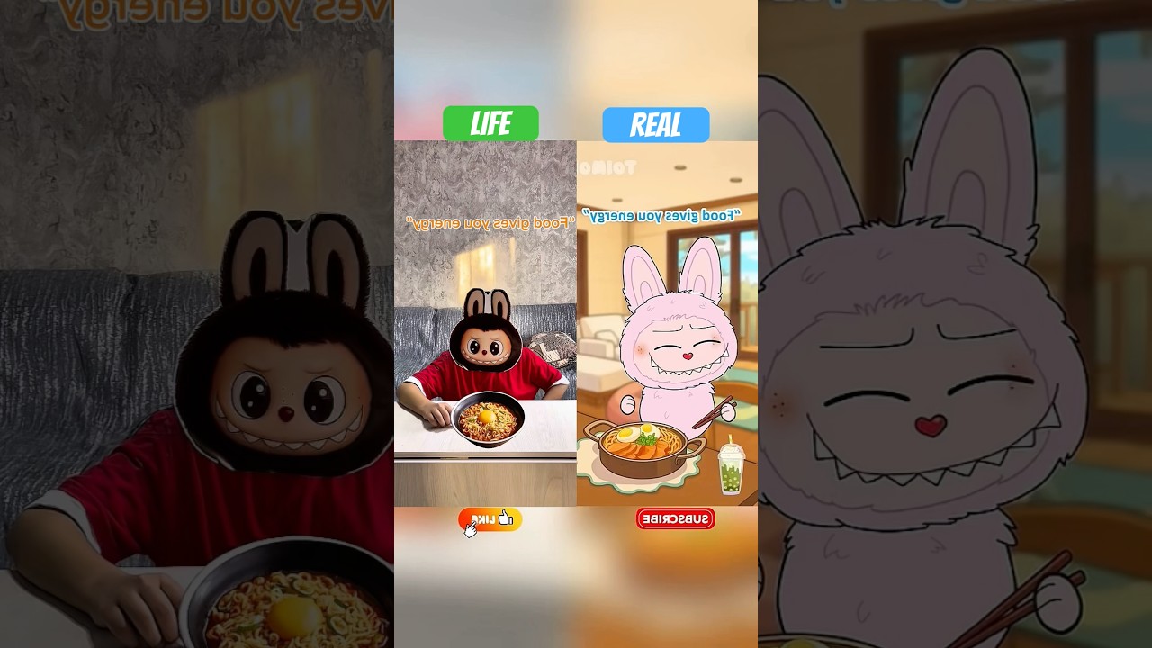 Я после еды😴 Я Labubu Pop Mart, видеопародия на @toimoi_fun 