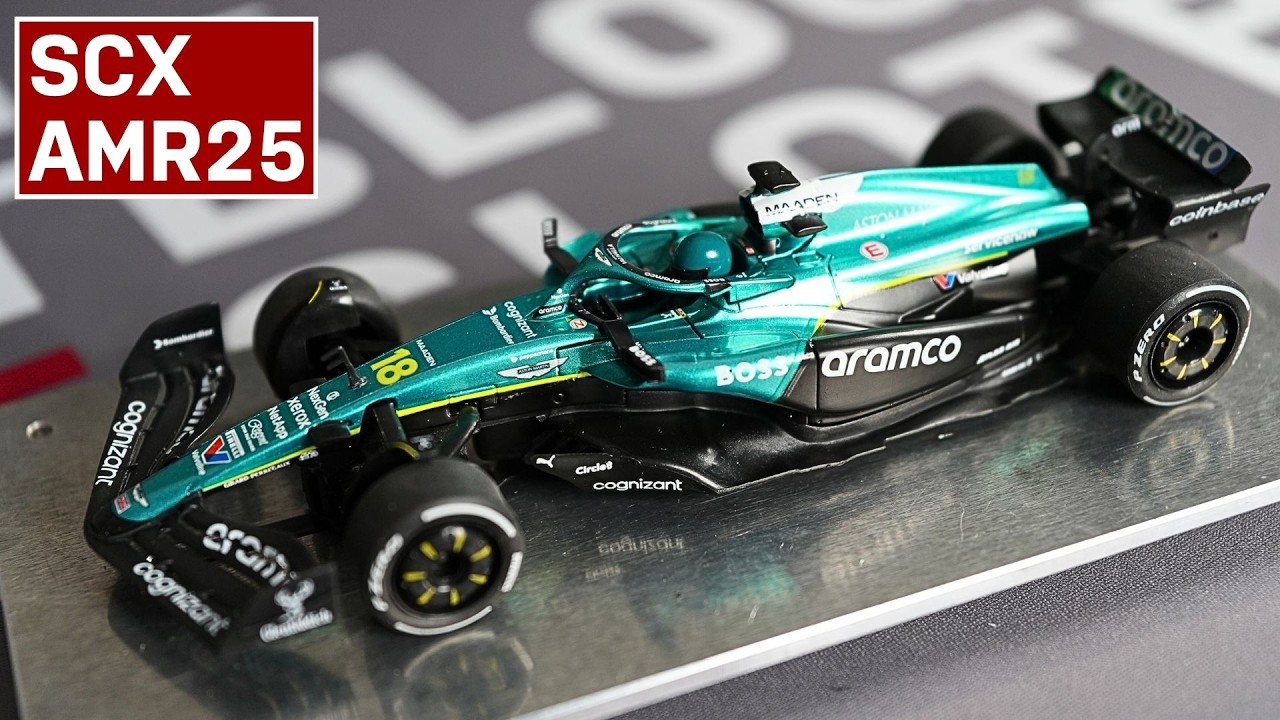 Introducing the SCX Formula 1 Aston Martin AMR25 slot car in 1:32