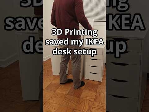 3D printing saved my new IKEA desk setup #3dprinting #diy #ikea #shorts ...