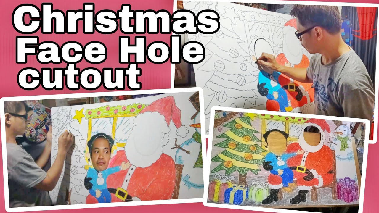 DIY | CHRISTMAS  FACE HOLE CUT OUT | Lumagavlog