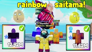 I Made a Rainbow Saitama! (🍜 Anime Racing Clicker)