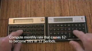 Comparison of the calculation speed of the HP12C Original vs. the HP12C 25th Anniversary Edition