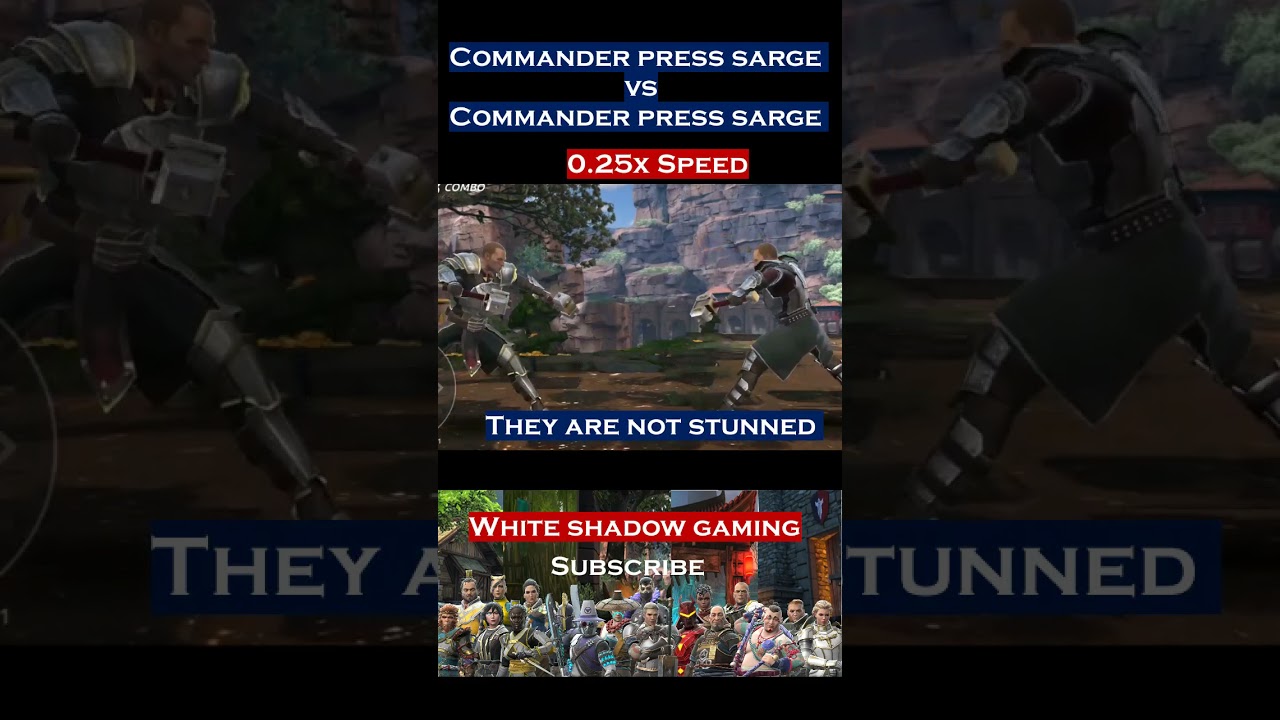 Commander press Sarge vs Commander press Sarge |Stunt| SFA  | White shadow gaming