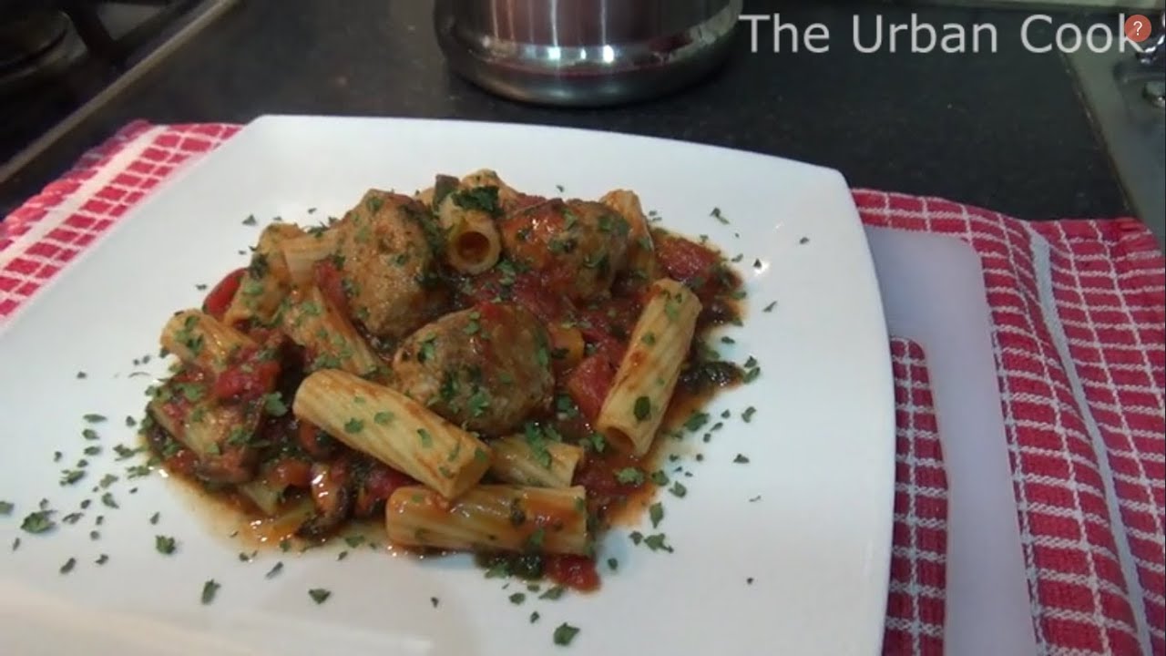 Meat Balls With Pasta Pea Based Cumberland And Chipolata Sausages - YouTube