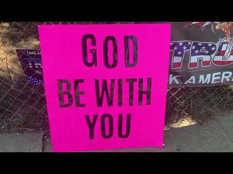 ESCONDIDO, CA: God be with the veteran near death because he supported Trump