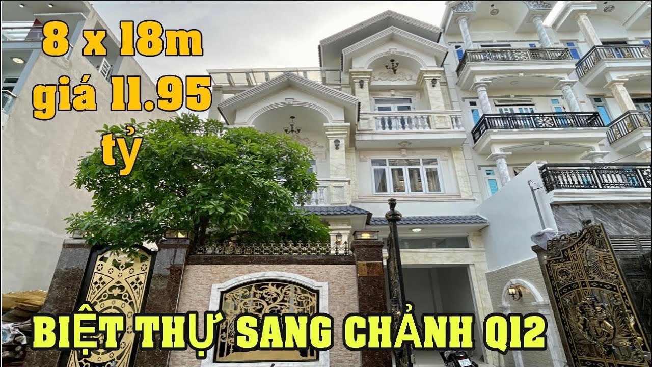 Bán nhà quận 12 | Biệt Thự chính chủ 8M x 18M xây ở cần bán gấp giá rẻ tại đường nguyễn ảnh thủ Q12