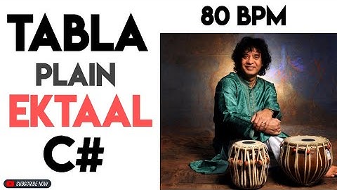 Plain Ektaal Tabla Loop For Riyaz And Singing | 80Bpm | C# Scale | 12 Matra #muzzico