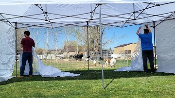 Setup for the Cobizi 10x20 heavy duty pop up canopy