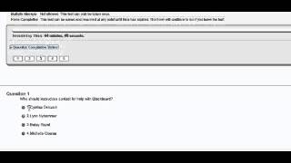 Student Taking a Test in Blackboard