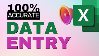 How to do data entry accurately in Excel | Speak on Enter
