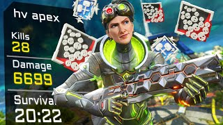 SOLO Horizon INSANE 28 KILLS and 6.699 Damage Apex Legends Gameplay Season 16