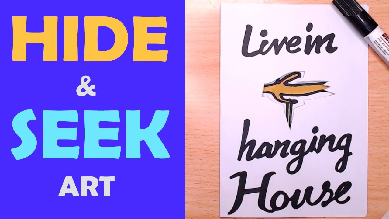 Hide and seek art 37 | Live in hanging House | Guess It | Riddles | Art | Acrylic painting