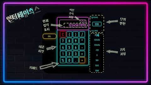 파이썬 프로젝트_PyQt를 이용한 계산기 만들기_네온싸인 계산기