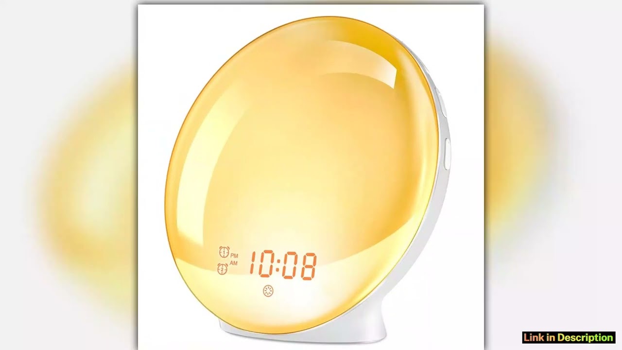 Wake Up Light Alarm Clock with SunriseSunset Simulation Dual Alarms FM Radio Nightlight 7 Colors Na