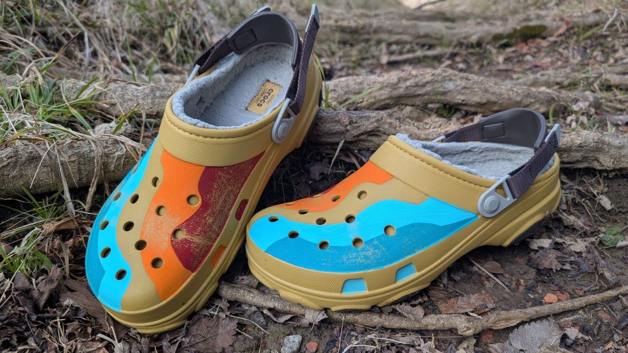 Custom Painted All Terrain Crocs - River Trail Hike