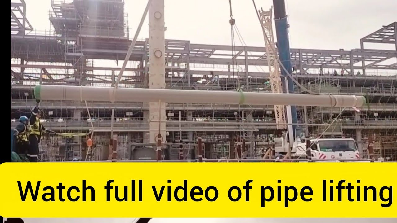 How to lift a pipe | Aramco pipe Lifting plan | plant me pipe ka lifting video #saudiaramco #lifting