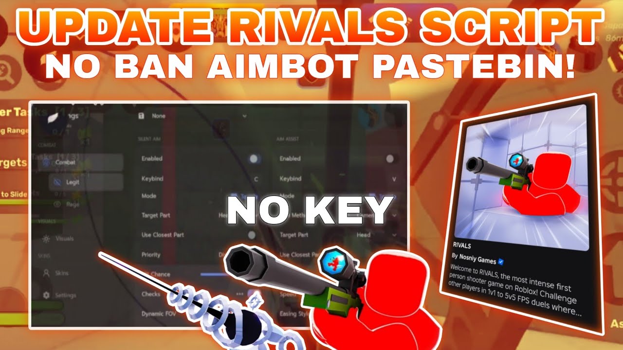[New]🎯Rivals Script Pastebin NO BAN (KEYLESS) Aimbot + Silent Aim Head, ESP Skeleton Tracer OP💥