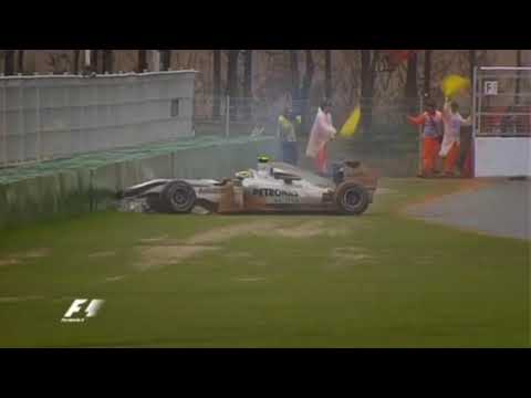 F1 Mark Webber Crashes With Nico Rosberg Korea 2010