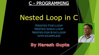 Nested Loop in C | Nesting of Loops in C | C Programming