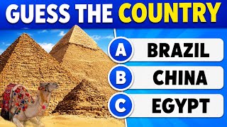 Guess the Country by ONLY ONE Clue |Geography Quiz Challenge #quiz #guess #trending 