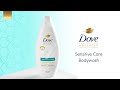 Dove sensitive care bodywash with ceramide nutrient cream hypoallergenic strengthens skin barrier