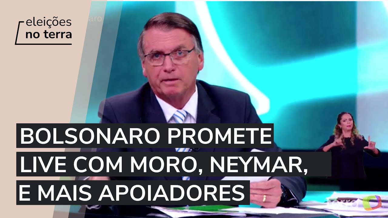 Bolsonaro promete live com Moro, Neymar, Zema, Tarcísio, Silas Malafaia e mais apoiadores