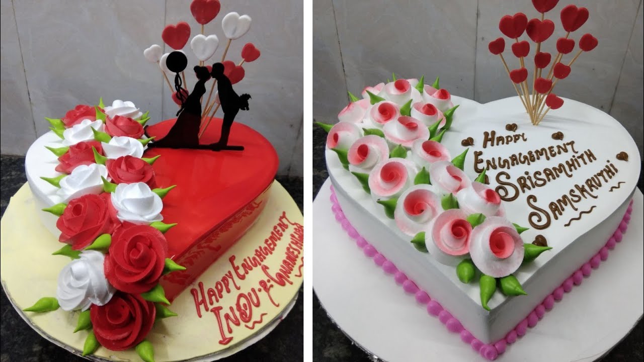 Two Heart shape cake Amazing Design |Heart shape cake |Love cake ...
