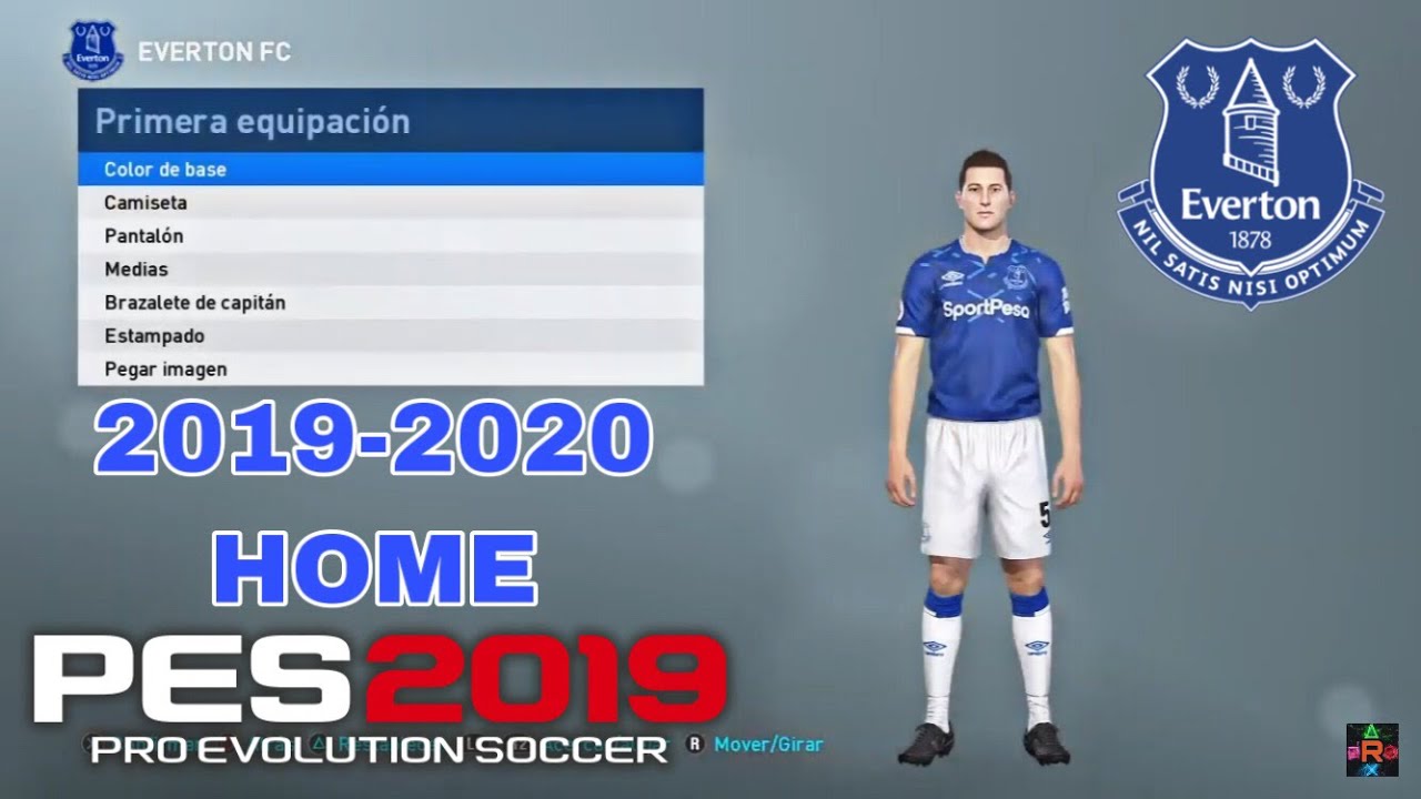 Pes 2019 Kit Everton 2019 2020 Home Gk Iamrubenmg Youtube