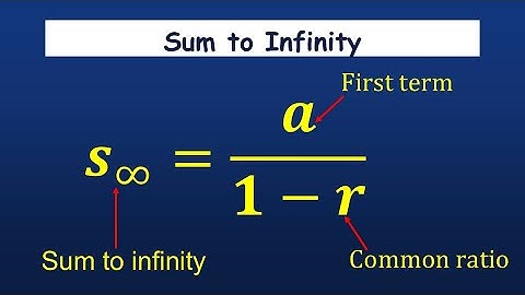Sum to Infinity of a Geometric Progression | Formula, Explanation & Examples